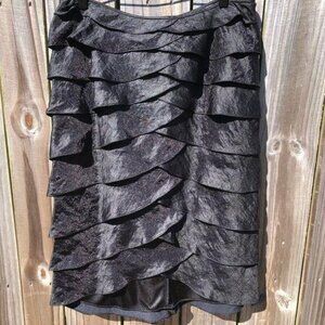 Victor Costa Vintage Black Ruffle Skirt 10